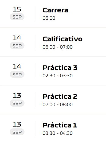 Horarios en México para el