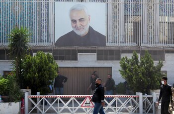 La foto de Soleimani en