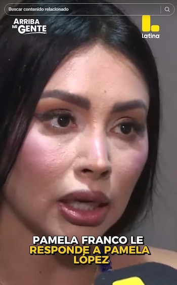Pamela Franco revela por qué tomó acciones legales contra Pamela López: “Para todo hay un límite”. Captura: 'Arriba Mi Gente.'