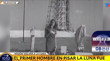 La reconocida periodista durante la cobertura que realizó en 1969 (Captura de video)