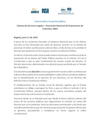 Gremios empresariales acusan a Petro