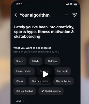 La actualización muestra una lista