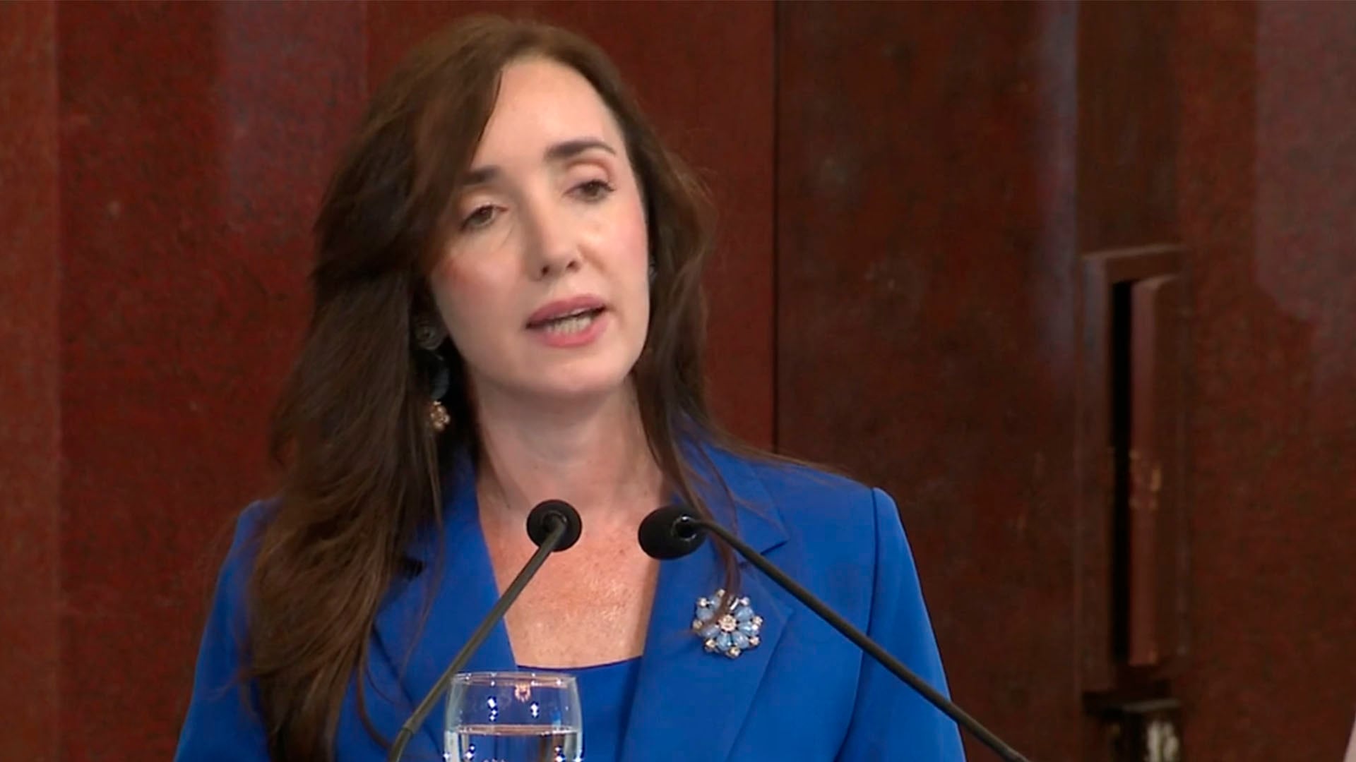 La vicepresidenta y titular del Senado Victoria Villarruel