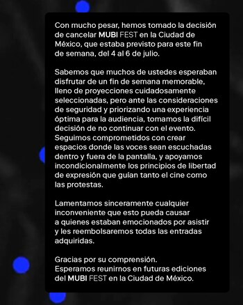 (Instagram: MUBImexico)