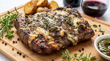 Receta de tapa de asado con hierbas y parmesano, rápida y fácil