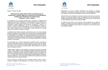 La Defensoría del Pueblo lidera