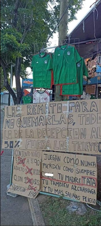 Rematan playera de la selección