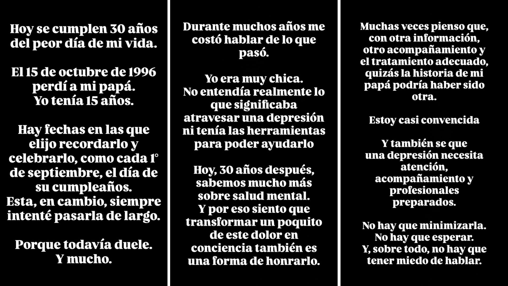 Barbie usó sus redes sociales para hablar de la depresión de Leonardo, su papá