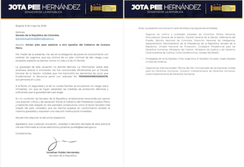 El plan criminal contra el senador Jota Pe Hernández estaría financiado con un millón de dólares y ejecutado por mafias regionales - crédito @JotaPeHernandez/X