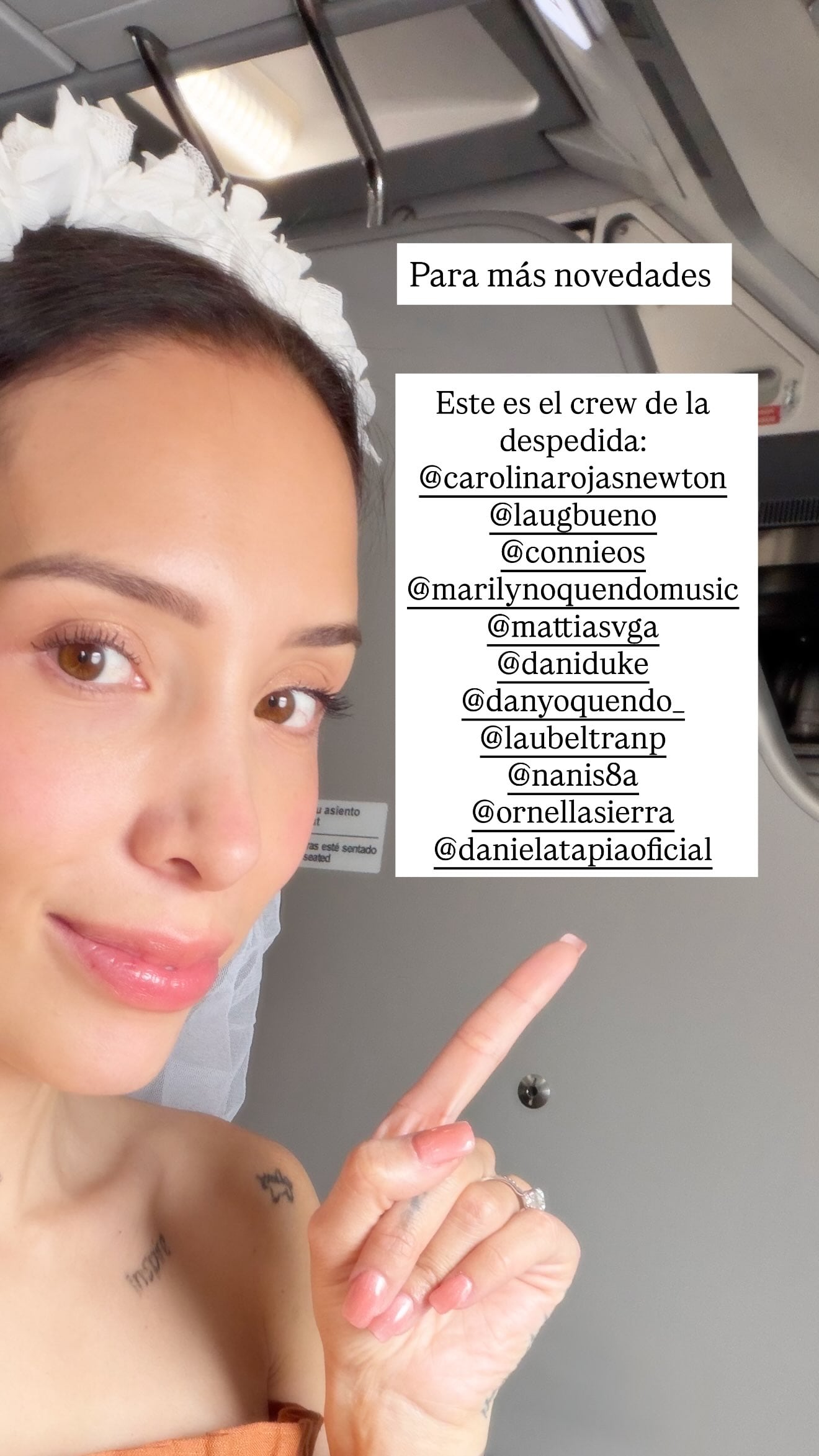 La creadora de contenido compartió la lista de invitadas, todas mujeres con excepción de Mattias Vega - crédito @luisafernandaw/Instagram