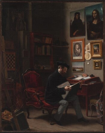 "Autorretrato en su estudio" (1865)