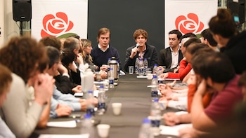 Roy Cortina junto a Martín Lousteau, referente de la UCR porteña y la bancada de Evolución.