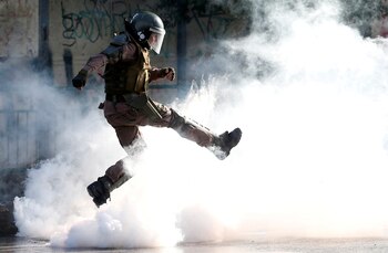 Imágenes de las protestas en Chile (REUTERS/Rodrigo Garrido)