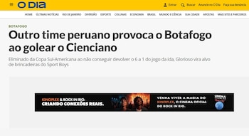 Sport Boys – Cienciano – Botafogo - Prensa brasileña – Copa Sudamericana - Liga 1 – Perú – deportes – 24 agosto