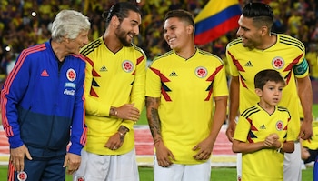 Juan Fernando Quintero ha jugado tres Copas del Mundo, dos con José Pekerman como su entrenador - crédito AFP PHOTO / Luis Acosta