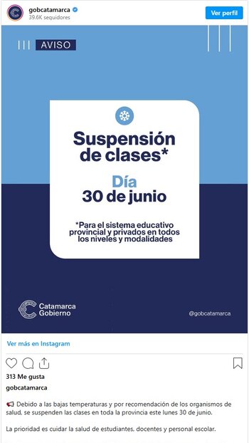 Catamarca anunció la suspensión de