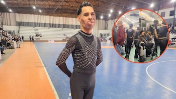 Un pasajero le puso el pie a un campeón de patinaje artístico mientras hacía su coreografía en el subte porteño