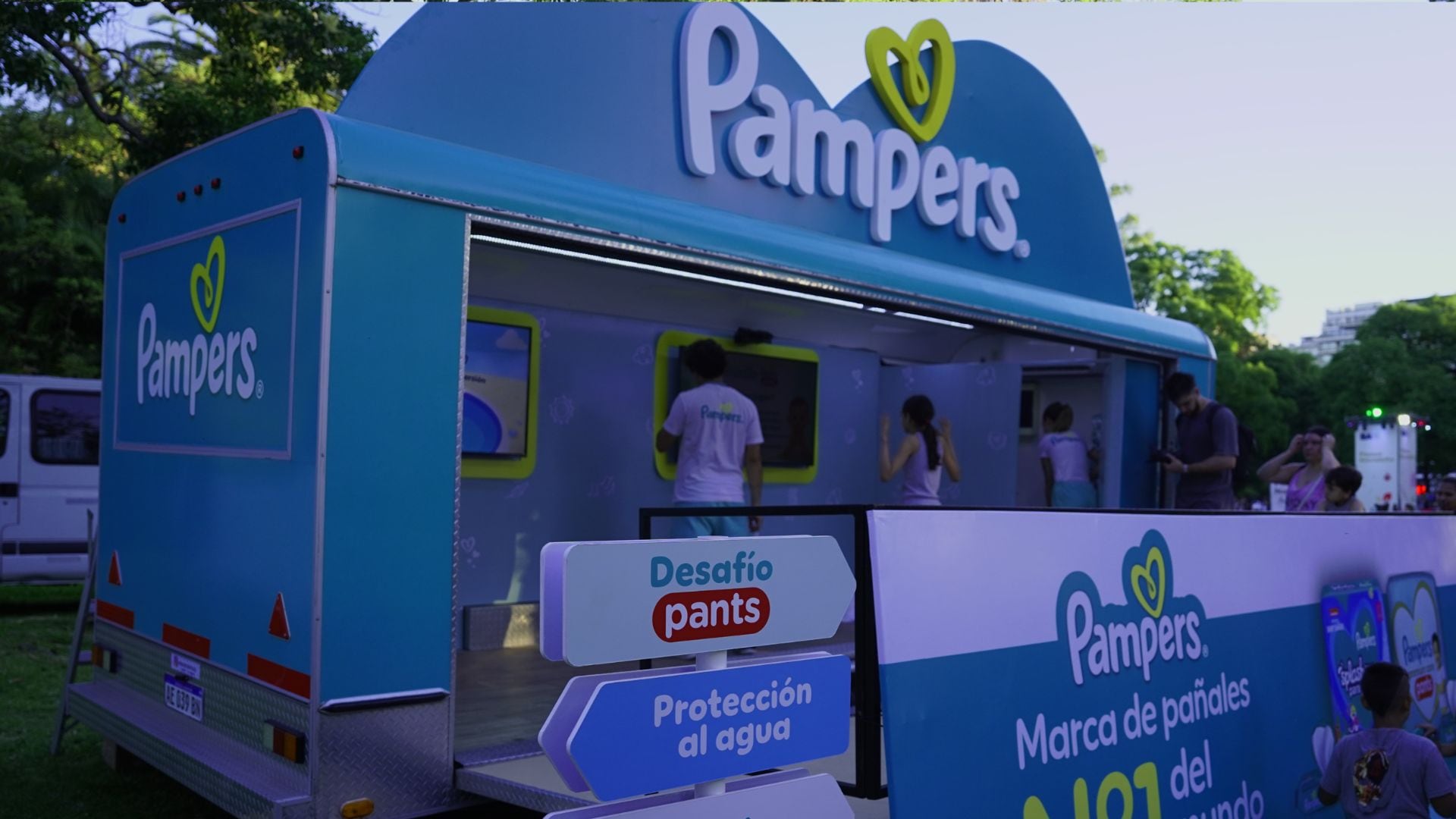 La caravana de Pampers ofreció experiencias lúdicas y educativas que integraron juego y participación activa (Juan Novelli)