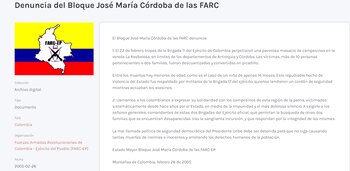 La guerrilla señaló que la