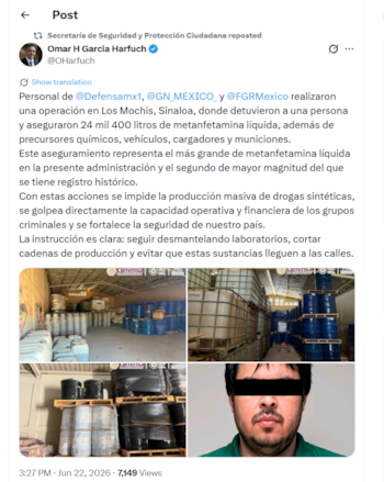 Harfuch, metanfetamina líquida