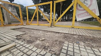 Baldosas que se rompieron durante