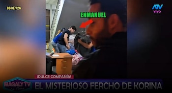 Magaly TV identifica a Enmanuel Parrado, el hombre que maneja la camioneta de Korina Rivadeneira. Captura: Magaly TV La Firme.