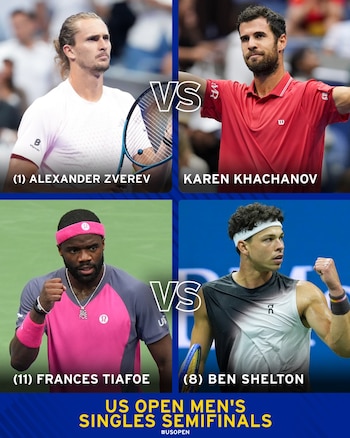 Semifinales confirmadas en el cuadro masculino del US Open 2026.
