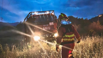Muere un militar de la UME en el incendio de Riglos (Huesca) en un accidente de tráfico