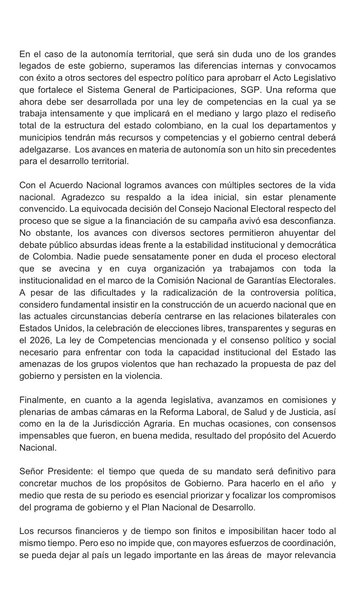 Carta de renuncia de Juan