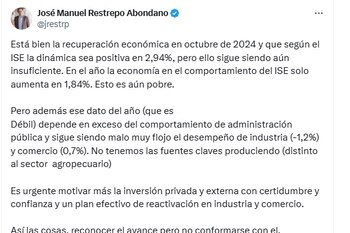 José Manuel Restrepo, exministro de