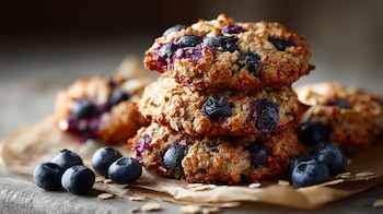 Galleta de avena, arándanos, dulce casero, cereales integrales, frutos rojos, merienda. - (Imagen Ilustrativa Infobae)