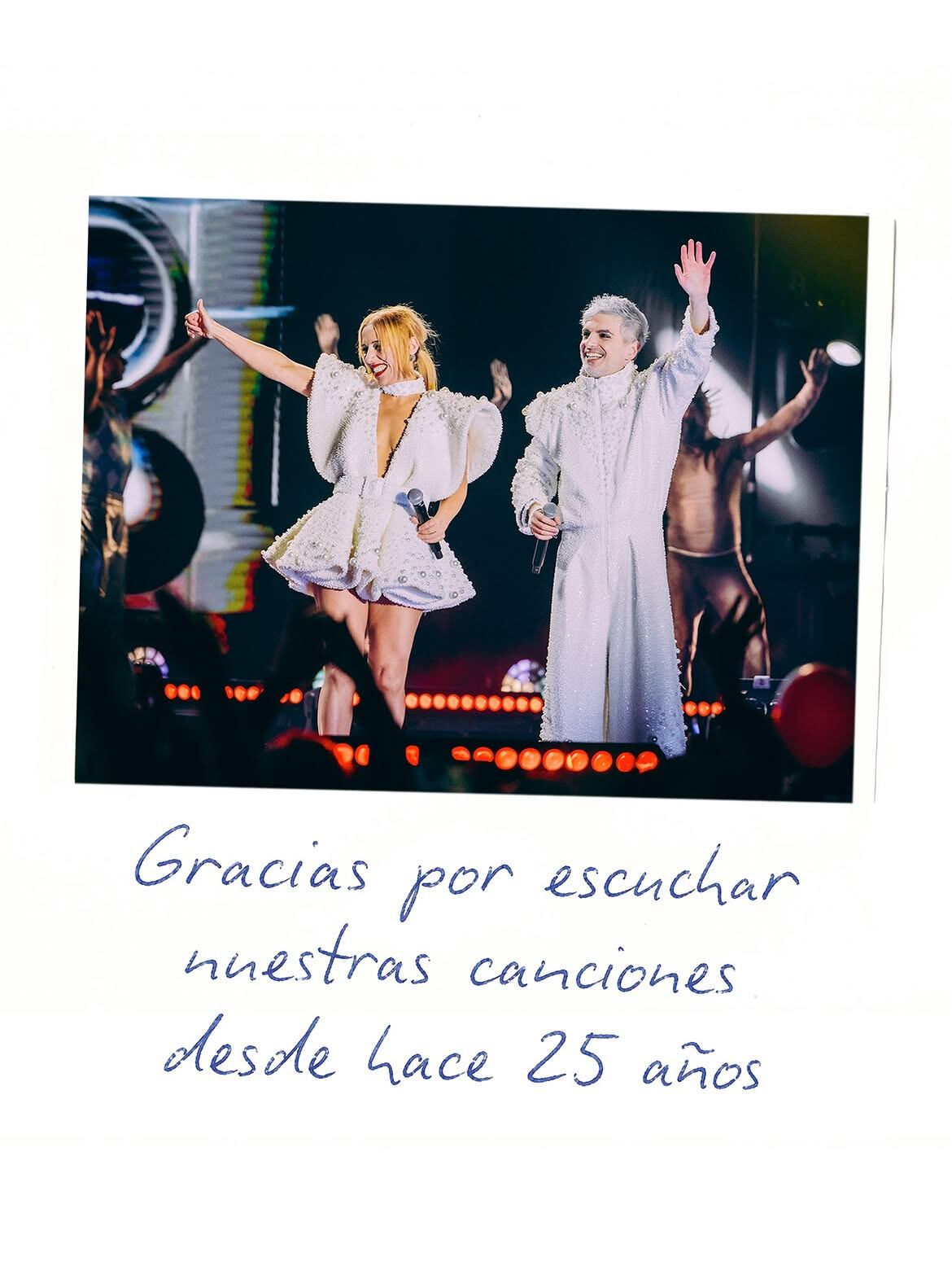 Ale Sergi y Juliana Gattas agradecieron a sus seguidores por acompañar a Miranda! durante estos 25 años de pop argentino