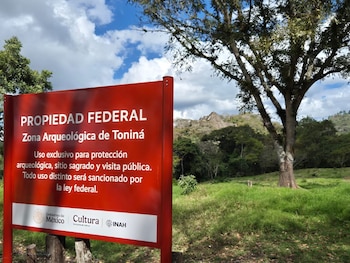 Una señal de Propiedad Federal