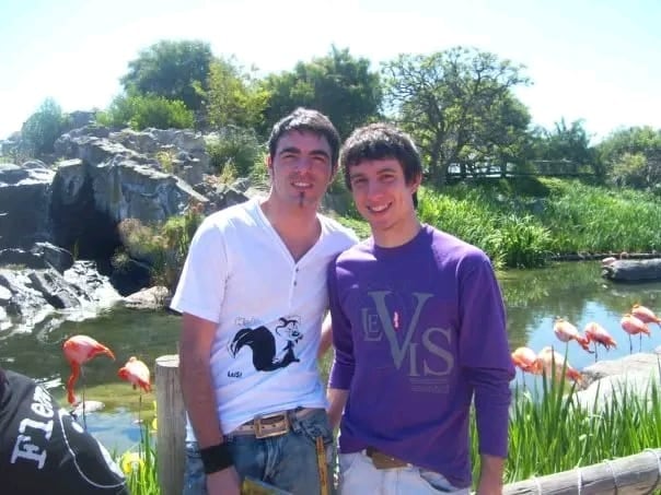 Leo y Mati en los comienzos de la relación