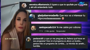 Rebeca Escribns recebeu reação negativa ao defender seus elogios a Janet Barboza: