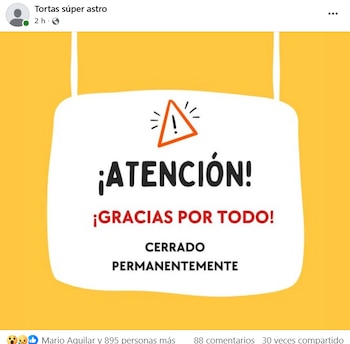 La noticia sobre el cierre