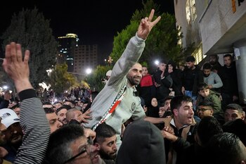 Un prisionero palestino liberado hace