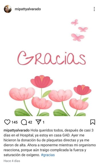 El 26 de marzo, Patty