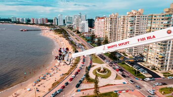 El camión finlandés, con un