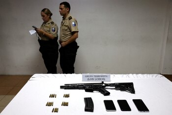 Armas confiscadas vinculadas a Los