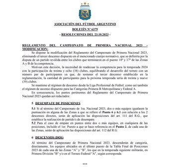 AFA eliminó el tercer descenso