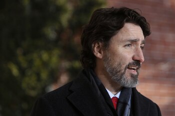 Justin Trudeau speaks during a