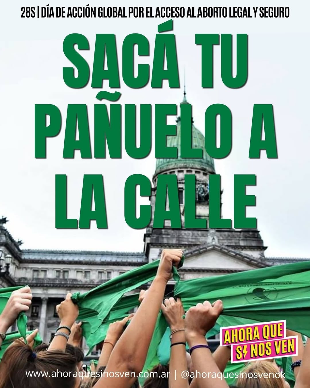 El 28S se convoca a volver a sacar los pañuelos verdes a la calle