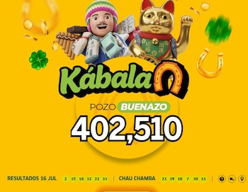 Sorteio La Kabala: veja os resultados oficiais e o valor do próximo jackpot. Captura: O site Tinka.