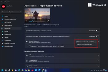 Consejos para ahorrar batería en Windows 11. (foto: Microsoft Support)