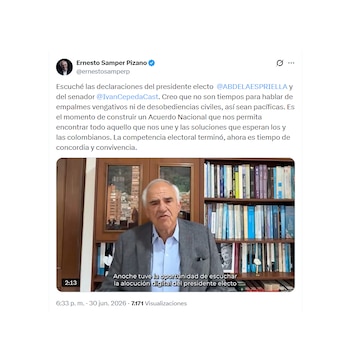 Ernesto Samper reaccionó a los anuncios de Iván Cepeda y Abelardo de la Espriella