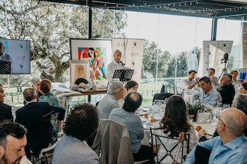 Vargas Llosa durante su discurso.