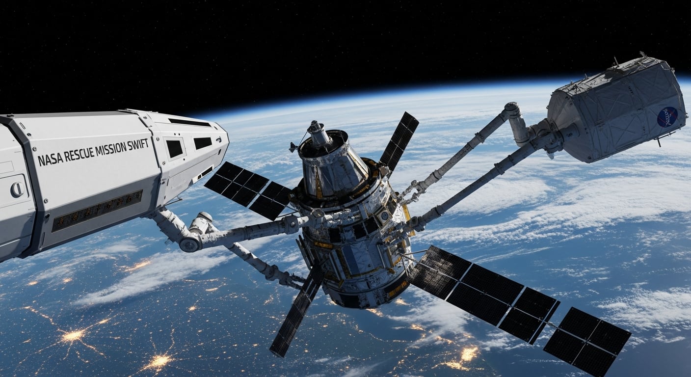 Cómo sigue la compleja misión para rescatar un telescopio de la NASA que podría caer a la Tierra