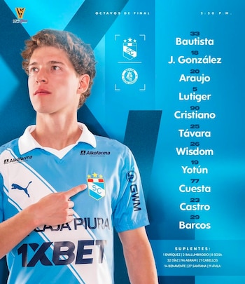 Hernán Barcos fue titular en su debut con Sporting Cristal.