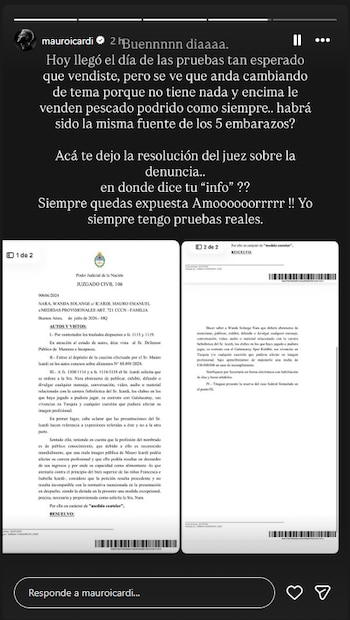 El Juzgado Civil 106 rechazó el reclamo económico de Mauro Icardi contra Wanda Nara por declaraciones sobre Turquía y el Galatasaray